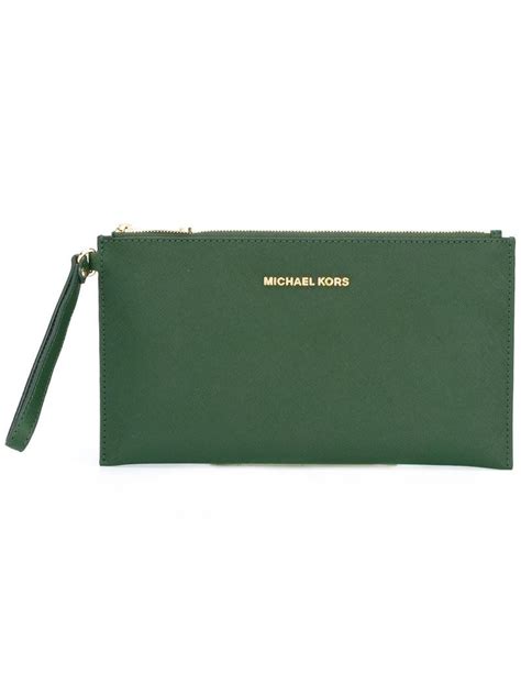 michael kors green clutch|Michael Kors women's black clutch.